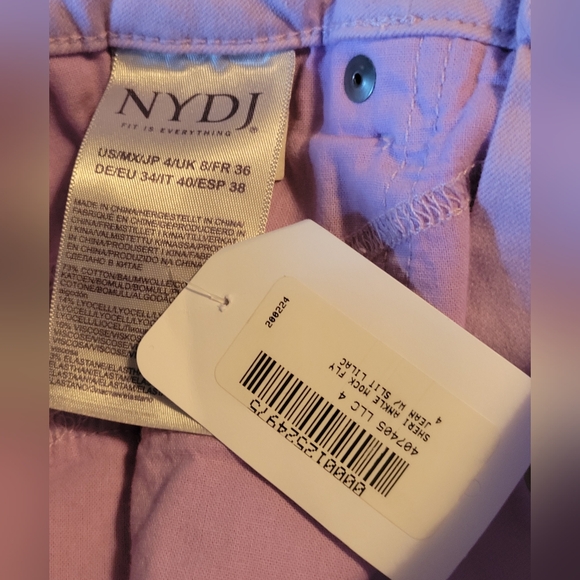 * NYDJ Lavender high rise stretchy jeans NWT - Picture 7 of 7